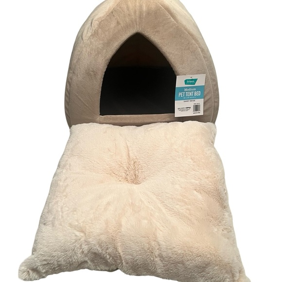 Frisco Pet Tent-Soft Bed for Medium Dog/Cat Comfy Beige Nwt‎ - Picture 4 of 4